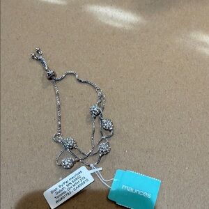 Maurices Silver Bracelet with Sparkling Beads